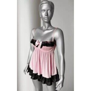 Victoria's Secret Flyaway-Back  Ruffle Modal Babydoll